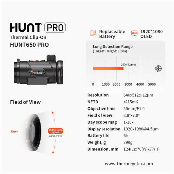 ThermTec Thermalkamera Hunt 650 PRO