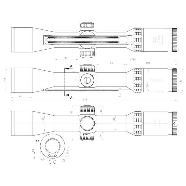 Kahles Zielfernrohr Helia 1,6-8x42i SR, 4-Dot