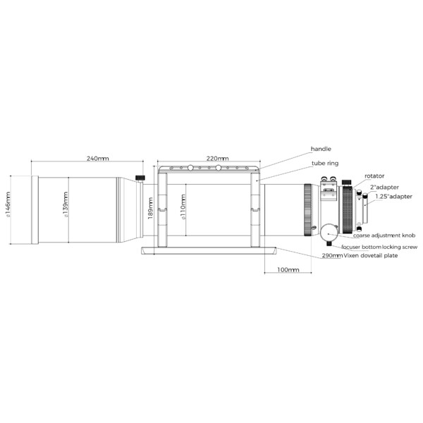 Askar Apochromatischer Refraktor AP 120/840 Triplet OTA