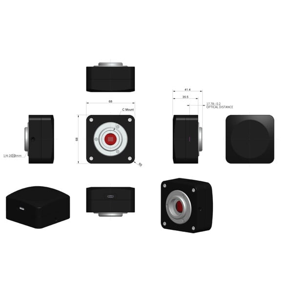 ToupTek Kamera ToupCam E10ISPM 21000KPA, color, CMOS, 4/3", 3.3µm, 25-240 fps, 21 MP, USB 3.2