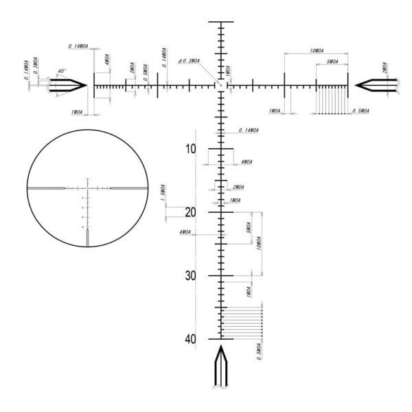 DDoptics Zielfernrohr DDMP V6 5-30x56 tacA MOA