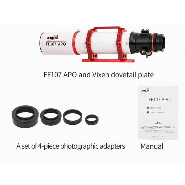 ZWO Apochromatischer Refraktor AP 107/749 FF107