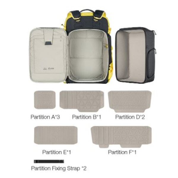 Leofoto Backup Backpack 35L BPA-35L-BL yellow (Bag + Large Insert)