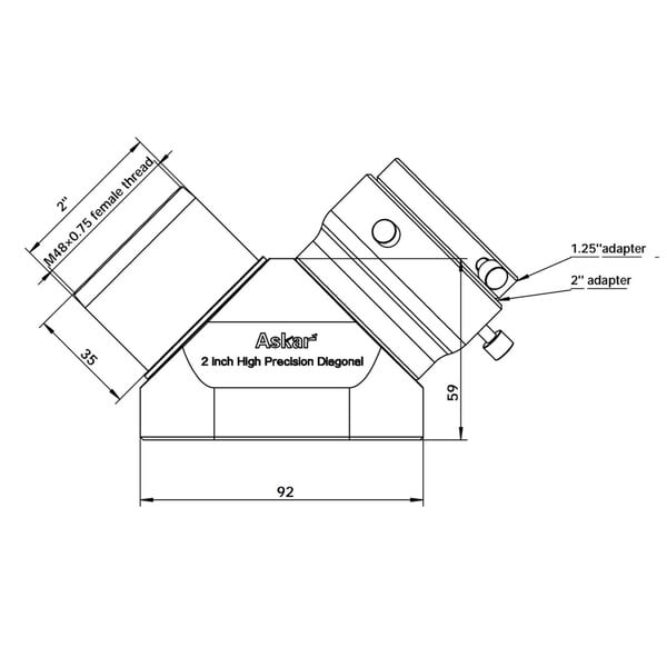Askar Zenitspiegel 90° 2"