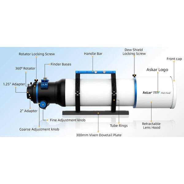 Askar Apochromatischer Refraktor AP 111/766 111F Flatfield