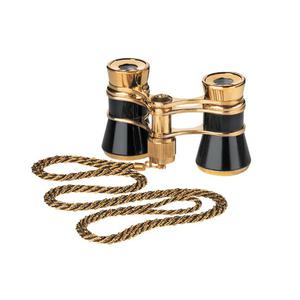 Eschenbach Opernglas Glamour 3x25 schwarz-gold mit Kette