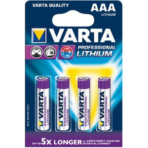 Varta Micro (AAA) Lithium Batterie Professional 4er Pack