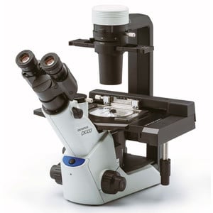 Evident Olympus Inverses Mikroskop Olympus CKX53 mit Tischtrieb, trino, infinity, plan achro, LED, ohne Objektive!
