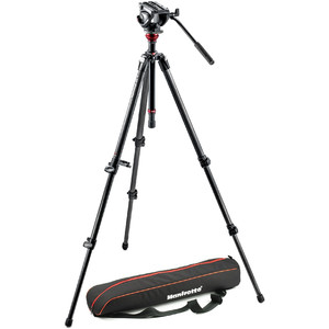 Manfrotto Carbon-Dreibeinstativ MVH500AH,755CX3 mit Fluid-Videoneiger