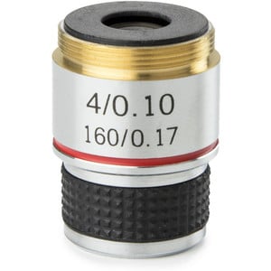 Euromex Objektiv 4x/0.10 achro., Parafocal 35 mm, MB.7004  (MicroBlue)