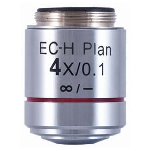 Motic Objektiv EC-H PL, CCIS, plan, achro, 4x/0.1,  w.d. 15.9mm (BA-410 Elite)
