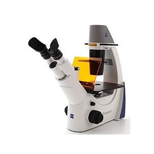ZEISS Inverses Mikroskop Primovert trino Ph1, 40x, 100x, 200x, 400x, Kond 0.3, Fluo 470nm