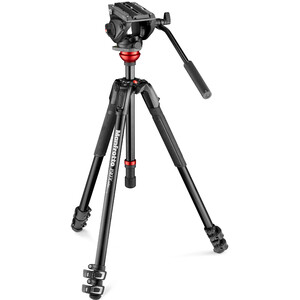 Manfrotto Aluminium-Dreibeinstativ MVH500AH,190X Alu Video Kit