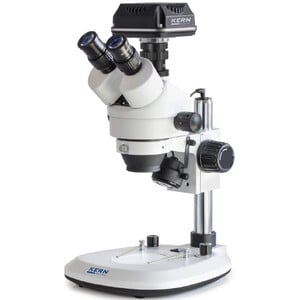 Kern Mikroskop OZL 464C832, Greenough, Säule, 7-45x, 10x/20, Auf-Durchlicht, 3W LED, Kamera 5MP, USB 3.0