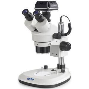 Kern Mikroskop OZL 466C825, Greenough, Säule, 7-45x, 10x/20, Auf-Durchlicht 3W LED, Ringl., Kamera 5MP, USB 2.0