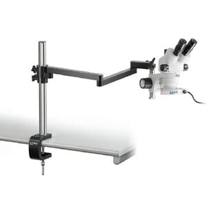 Kern Zoom-Stereomikroskop OZM 952, bino, 7-45x , HSWF 10x23 mm, Stativ Gelenkarm, TischKlemme, Ringlicht LED 4,5W
