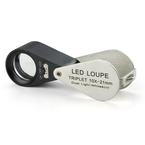 Euromex Klapp-Lupe PB.5034-LUV, 10x achromatisch, LED, UV