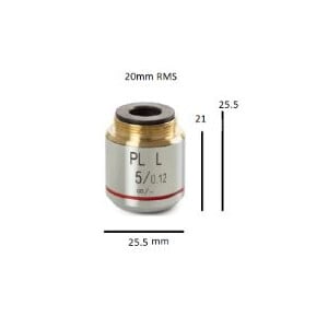 Euromex Objektiv BS.8105, Plan PL 5x/0.12, w.d. 26.1 mm, infinity (bScope)