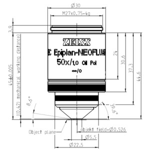ZEISS Objektiv EC Epiplan-Neofluar 50x/1,0 Oil Pol wd=0,40mm
