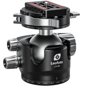 Leofoto Stativ-Kugelkopf LH-55PCL mit Panoramateller und Schnellwechselkupplung (Normale Gebrauchsspuren)
