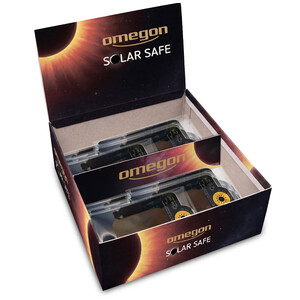 Omegon Sonnenfilter Solar Safe Easy Cam Filter im Display mit 50 Stück