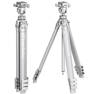 Leofoto Carbon-Dreibeinstativ AZ-204C+MBH-30 Azure Full Silver