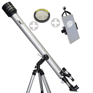 Seben 90-600 Star Commander Refraktor Teleskop + Smartphone Adapter DKA5 + Sonnenfilter