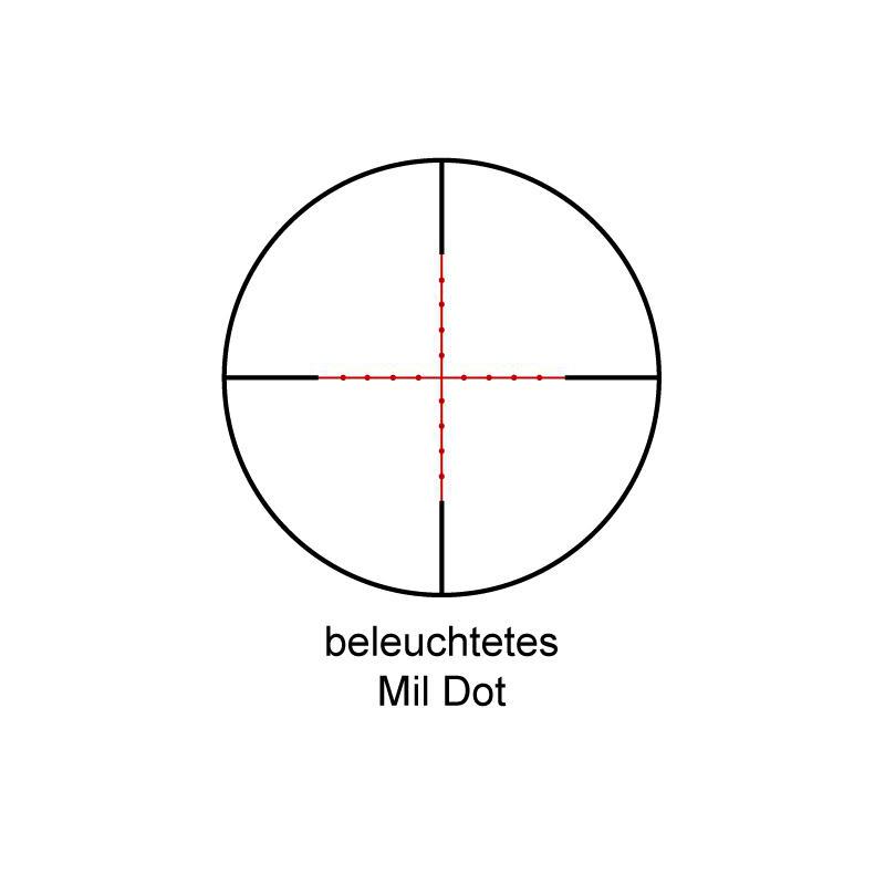 Tasco Zielfernrohr Target & Varmint 6-24x42, Mil Dot Absehen, beleuchtet