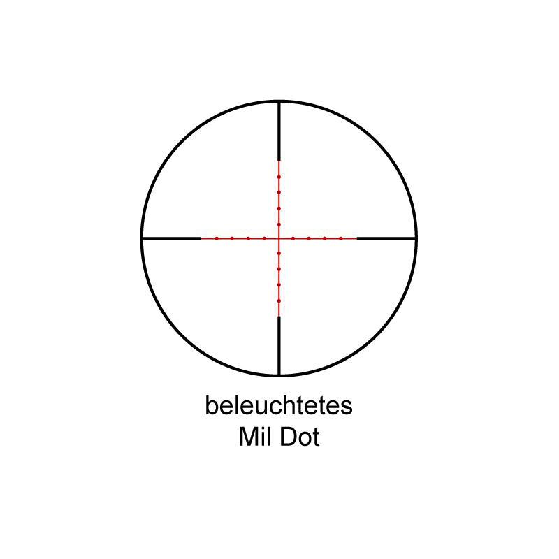 Tasco Zielfernrohr Target & Varmint 6-24x42, Mil Dot Absehen, beleuchtet