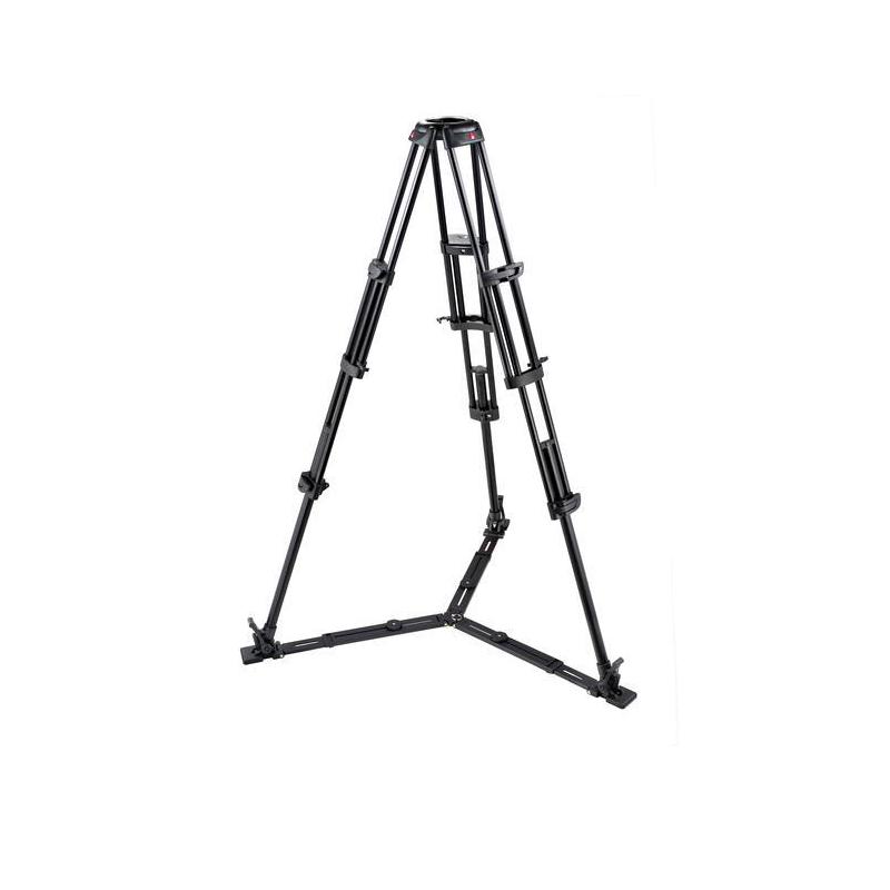 Manfrotto Aluminium-Dreibeinstativ 545GB MPRO mit 100mm Halbschale und Bodenspinne