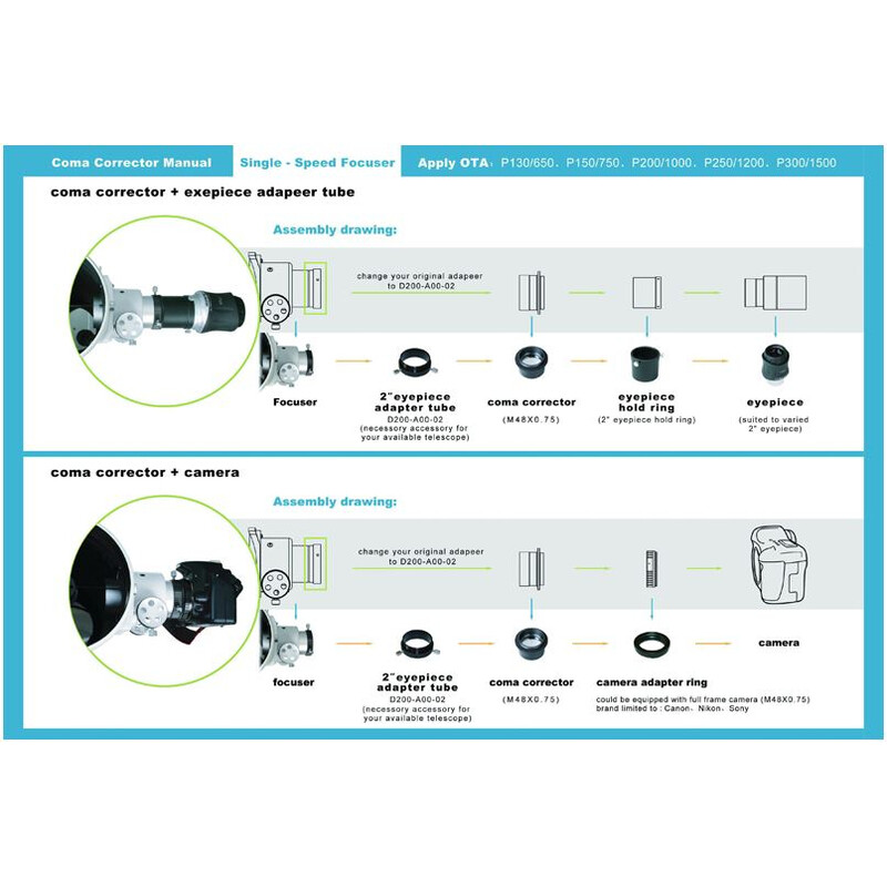 Skywatcher Komakorrektor 1.0x 2"