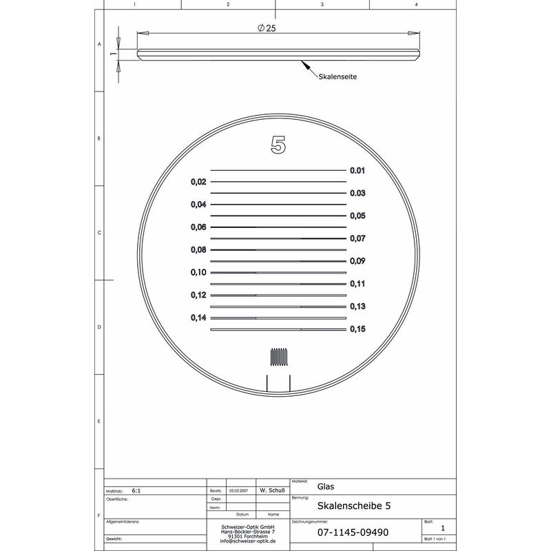 Schweizer Skala 5 für Tech-Line Standlupen