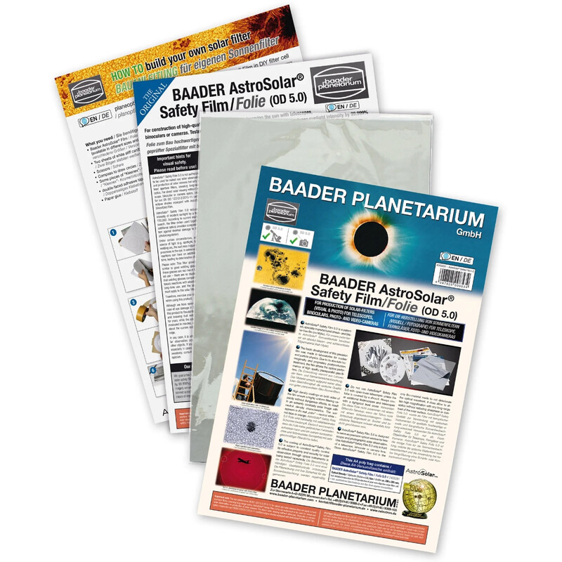 Baader Filterfolie AstroSolar® Safety Folie OD 5.0, 20x29 cm