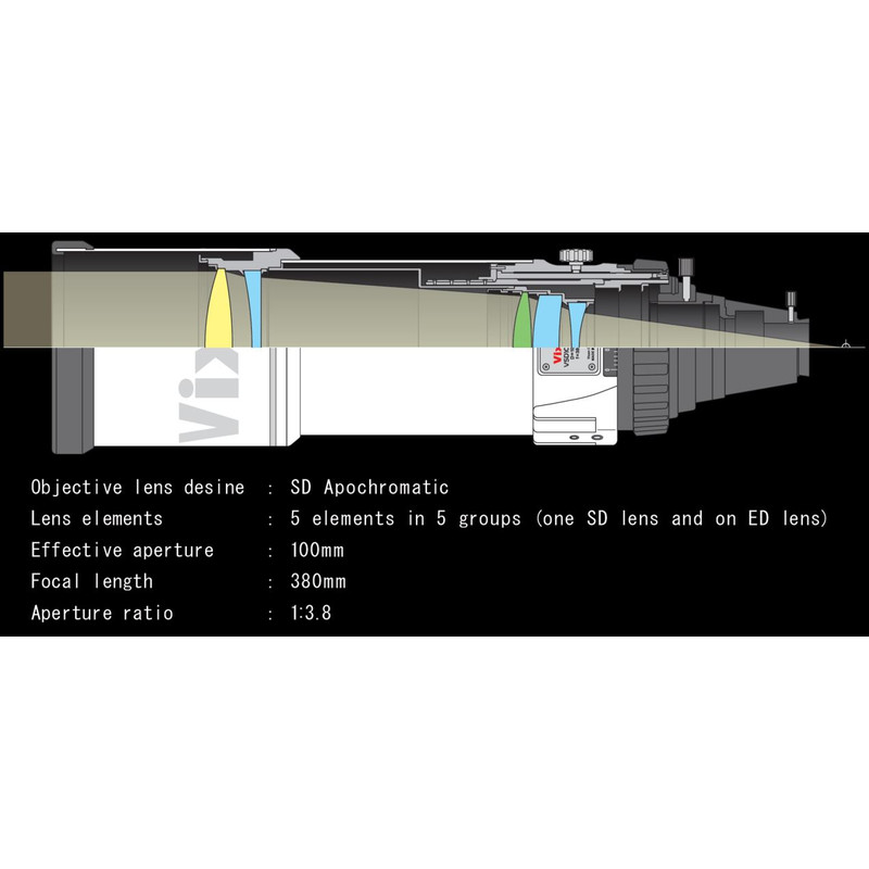 Vixen Apochromatischer Refraktor AP 100/380 VSD100 F3.8 OTA