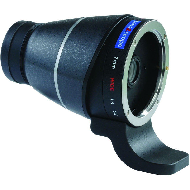 Lens2scope Okularansatz 7mm Wide, passend für Nikon F, schwarz, Geradeinsicht