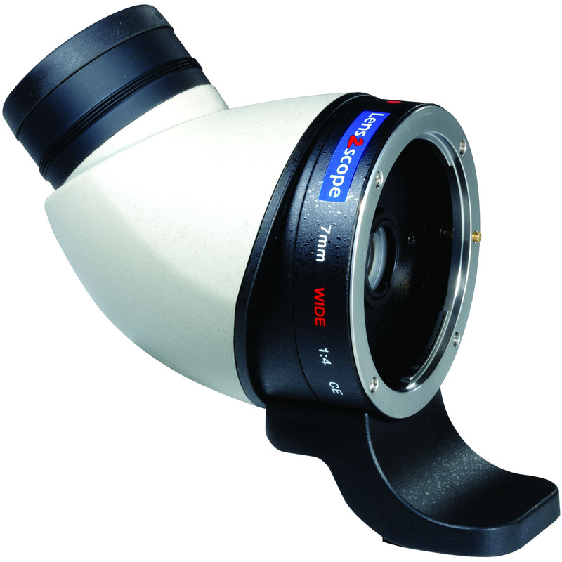 Lens2scope Okularansatz 7mm Wide, passend für Canon EOS, weiss, Winkeleinsicht
