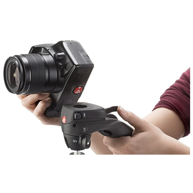 Manfrotto Aluminium-Dreibeinstativ Compact Action Foto-/Videostativkit schwarz