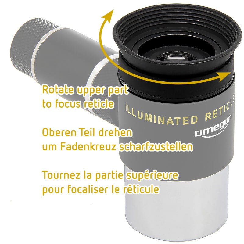 Omegon Fadenkreuzokular 12mm, beleuchtet