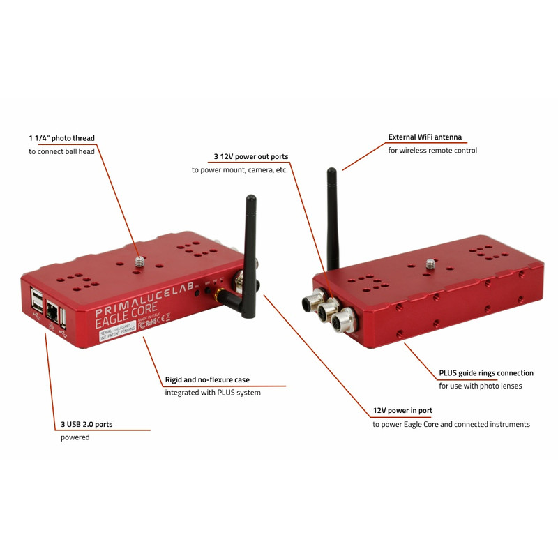 PrimaLuceLab Steuerung für die Astrofotografie mit DSLR-Kamera EAGLE Core
