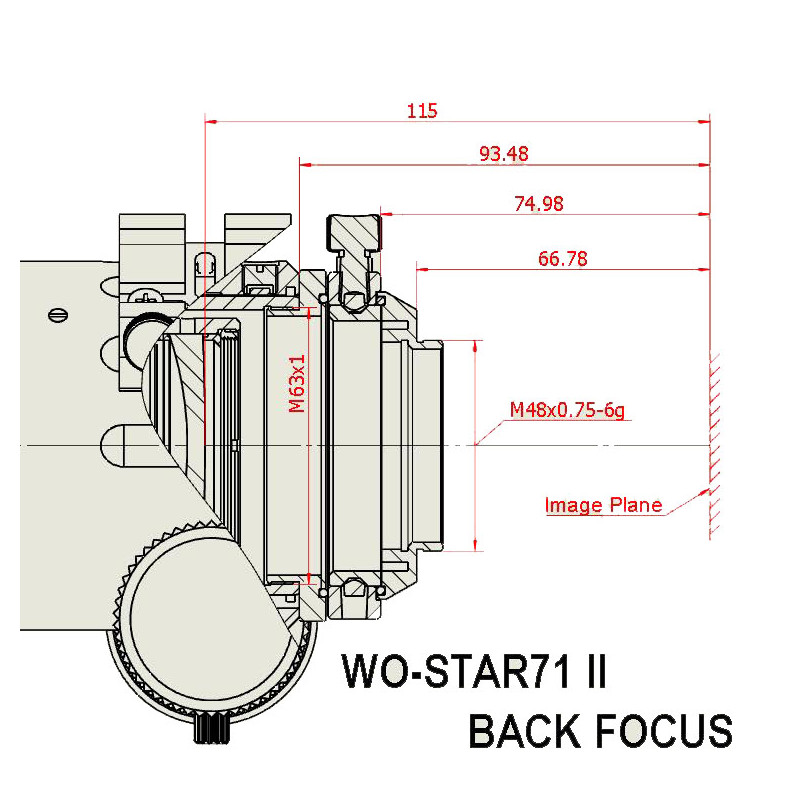 William Optics Apochromatischer Refraktor AP 71/350 WO-Star 71 Gold OTA