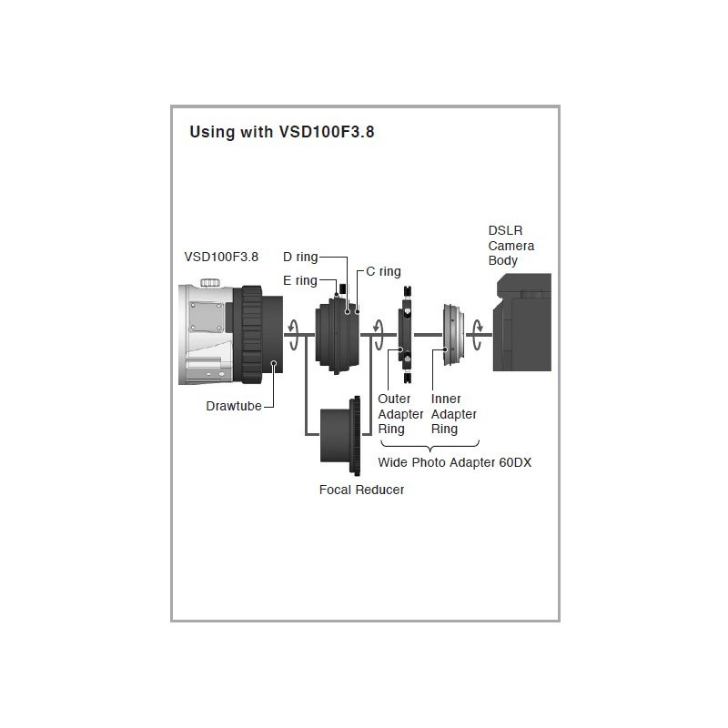 Vixen Kamera-Adapter Adapter 60DX kompatibel mit Canon EOS