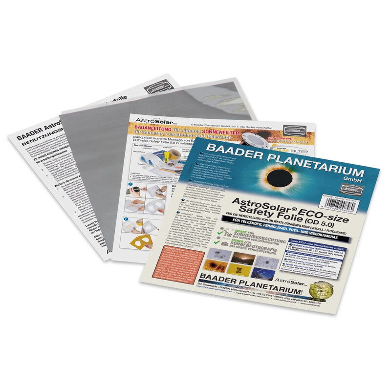 Baader Filterfolie AstroSolar® ECO-size Safety Folie OD 5.0, 140x155 mm