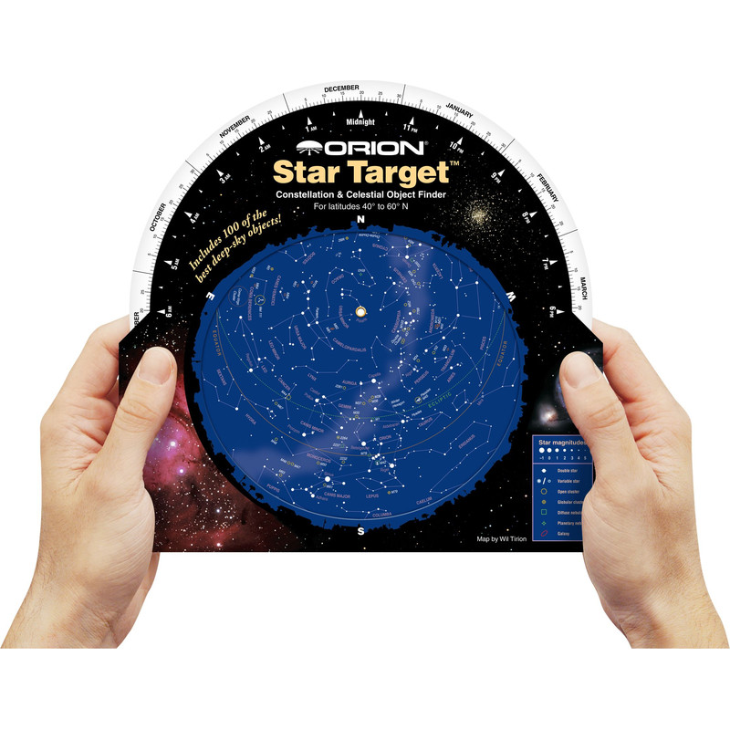 Orion Sternkarte Star Target Planisphere 40-60 degree north