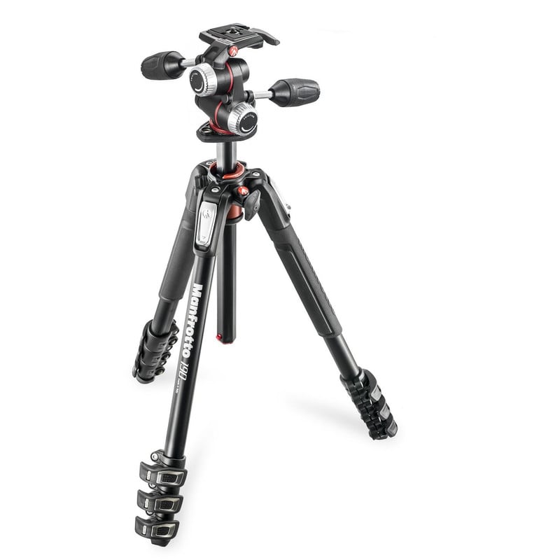 Manfrotto Aluminium-Dreibeinstativ MK190XPRO4-3W mit 3-Wegeneiger