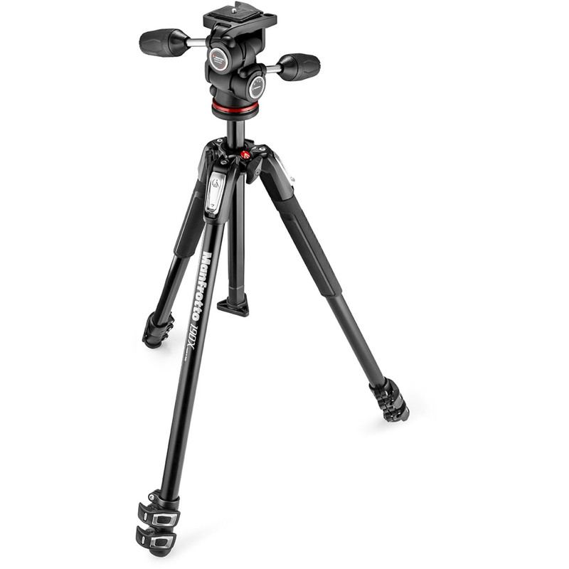 Manfrotto Aluminium-Dreibeinstativ MK190X3-3W1 mit 3-Wegeneiger