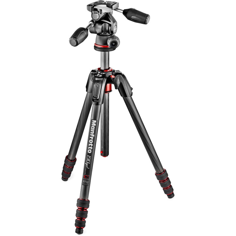 Manfrotto Carbon-Dreibeinstativ MK190GOC4TB-3W mit 3-Wegeneiger