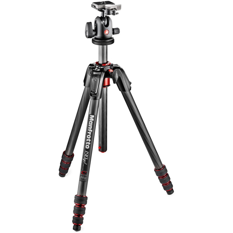 Manfrotto Carbon-Dreibeinstativ MK190GOC4TB-BH 4-segmentig mit Kugelkopf