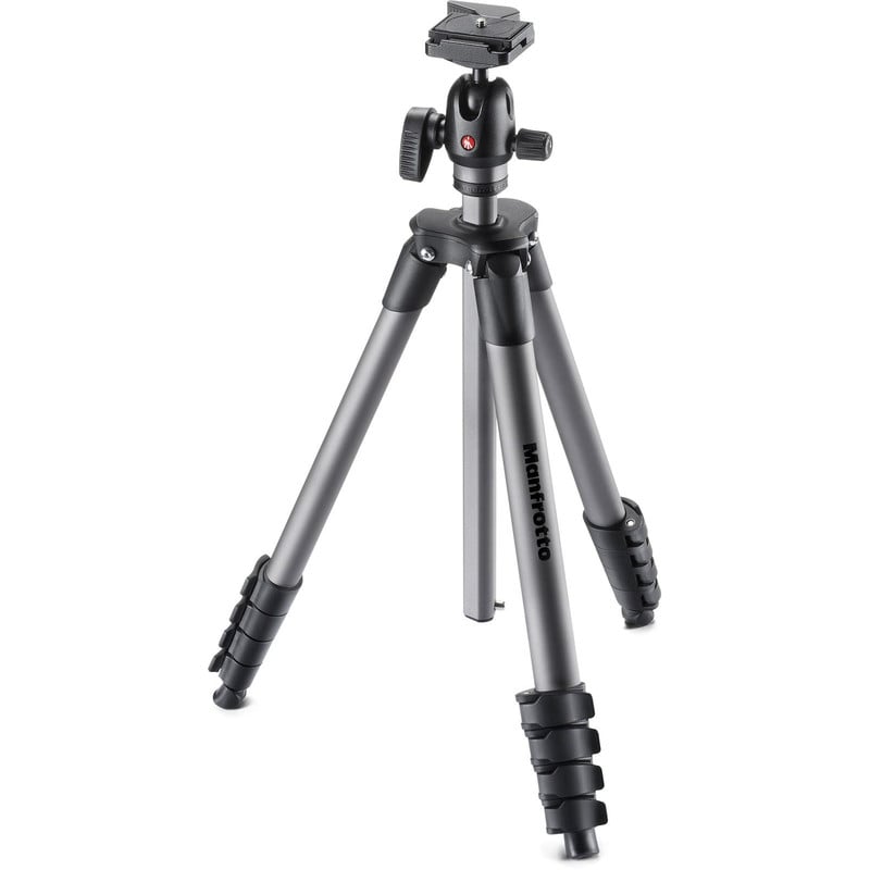 Manfrotto Aluminium-Dreibeinstativ MKCOMPACTADVBH mit Kugelkopf