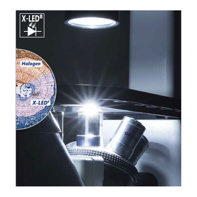 Optika Mikroskop IM-3FL4-EU, trino, invers, FL-HBO, B&G Filter, IOS LWD U-PLAN F, 100x-400x, EU