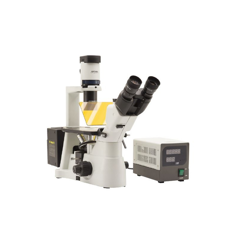 Optika Mikroskop IM-3FL4-US, trino, invers, FL-HBO, B&G Filter, IOS LWD U-PLAN F, 100x-400x, US